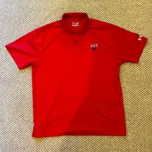 Under Armour Men’s Heat Gear Loose Polo, size Large, with SMU logo